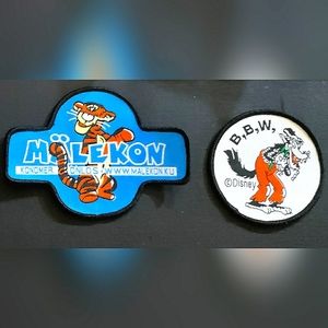 NEW (2) Retro Tigger & Big Bad Wolf Embroidery Emblems/Patches/Appliqués! Unisex
